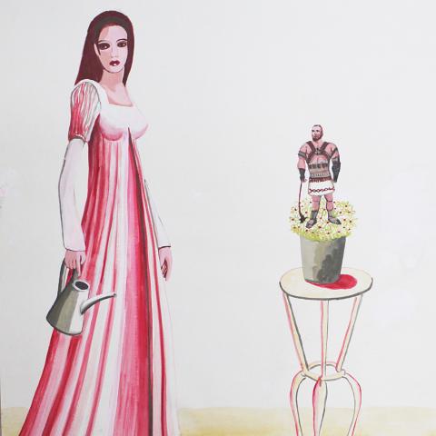 Herkules giessen - Tempera