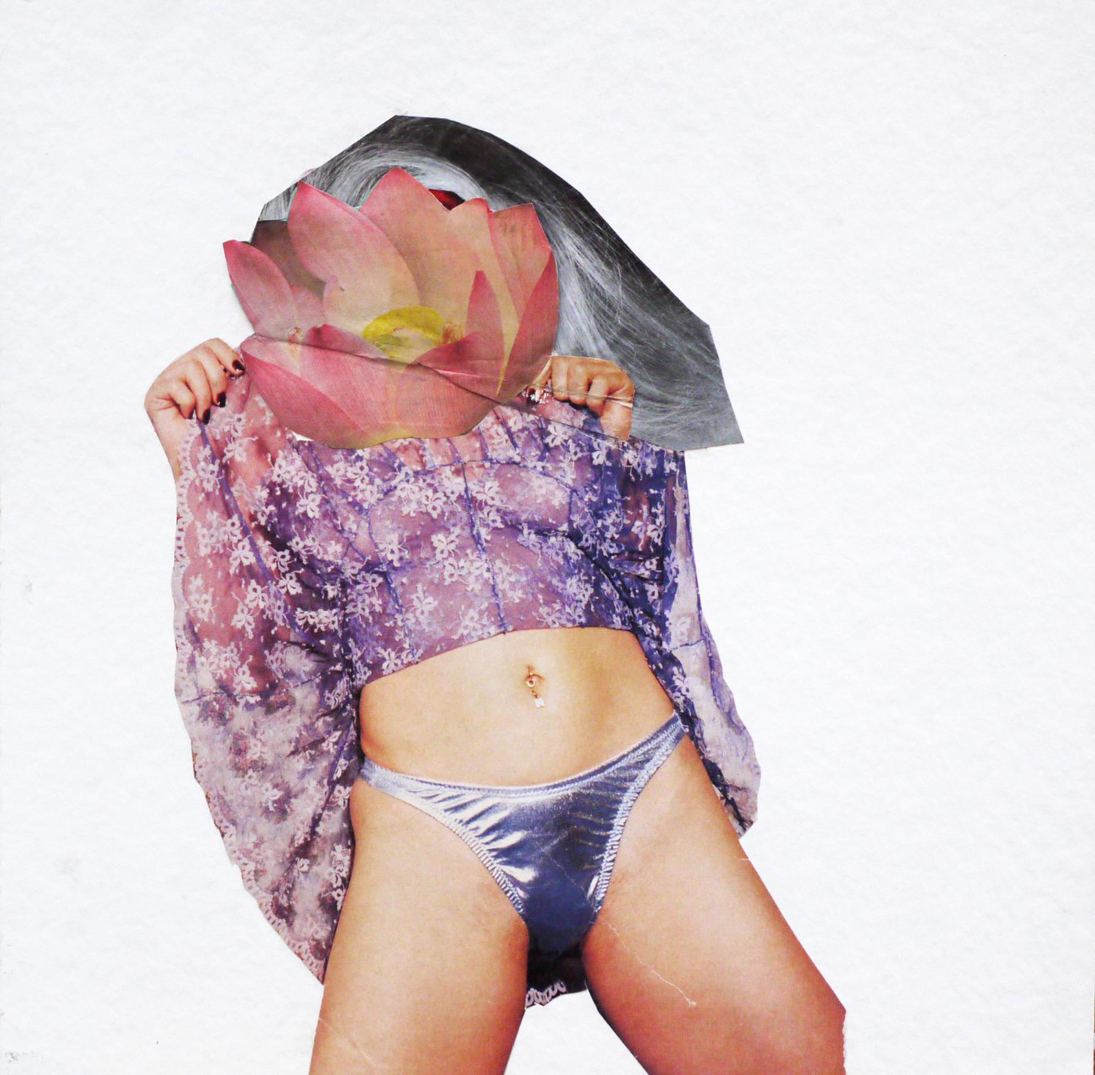 Klappcollage Lotuskopf